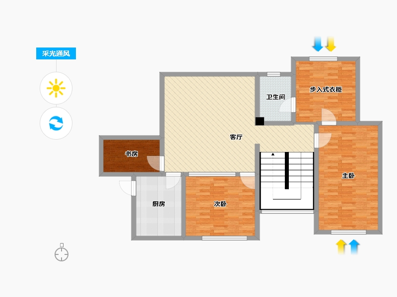 四川省-内江市-西湖郦景-110.67-户型库-采光通风