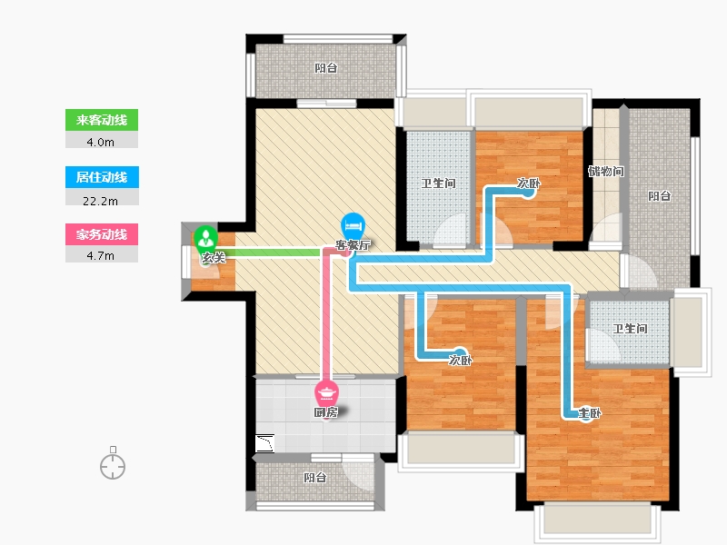 广东省-河源市-江山一品十栋03户型-100.53-户型库-动静线