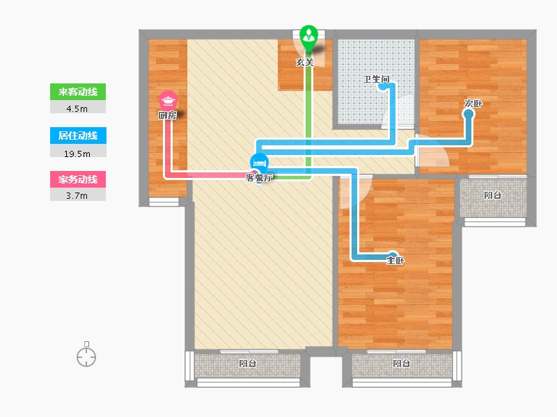 河北省-廊坊市-东方夏威夷-70.30-户型库-动静线