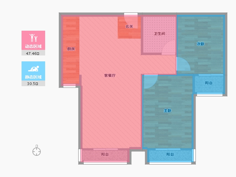 河北省-廊坊市-东方夏威夷-70.30-户型库-动静分区