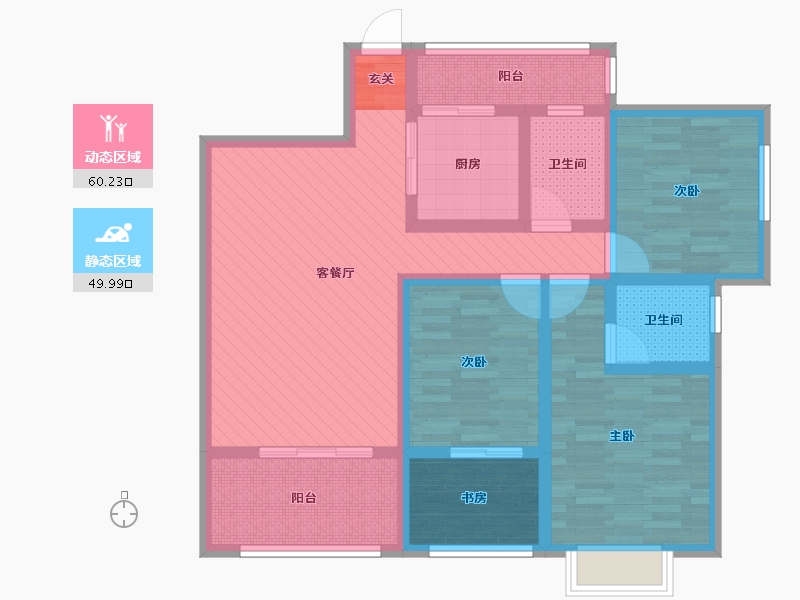 四川省-宜宾市-酒都1号-93.93-户型库-动静分区