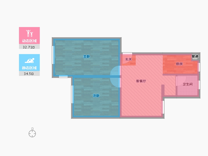 浙江省-嘉兴市-明珠苑-59.75-户型库-动静分区