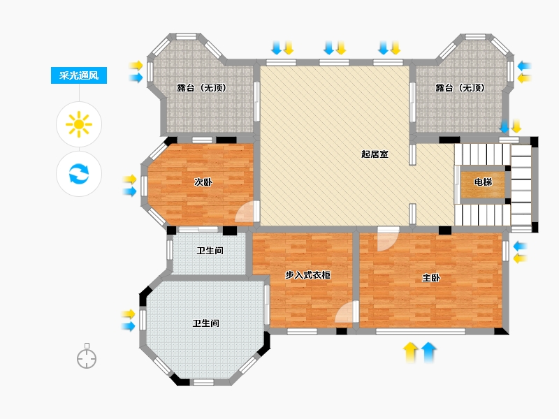 广东省-广州市-琶洲一号-141.06-户型库-采光通风