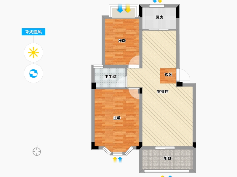 江西省-宜春市-江南首府-72.40-户型库-采光通风