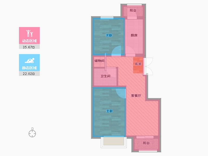 北京-北京市-大牛坊-49.23-户型库-动静分区