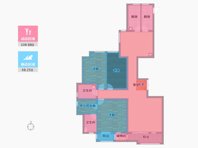 河北省-邯郸市-鑫域国际-156.00-户型库-动静分区