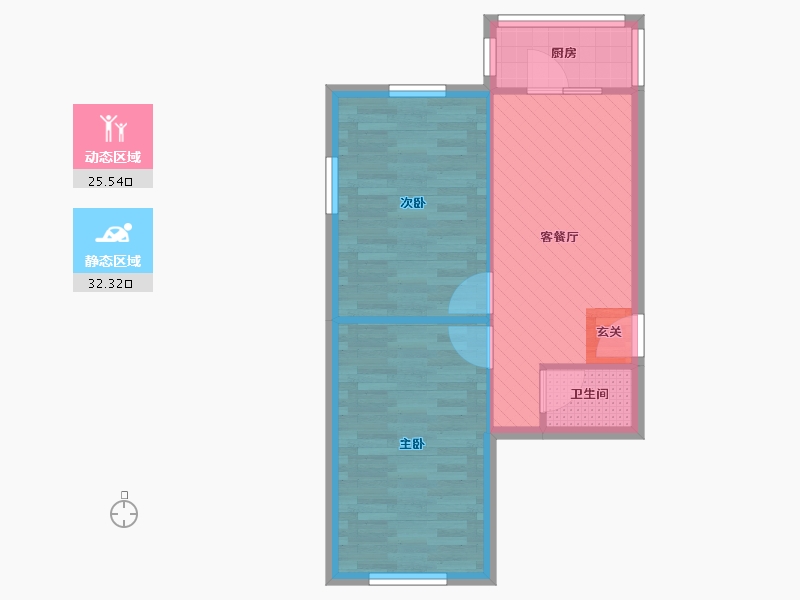 辽宁省-大连市-中南路-51.82-户型库-动静分区