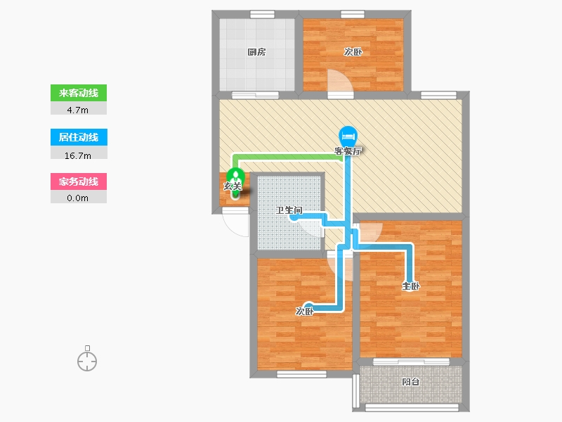 浙江省-杭州市-求是村-76.15-户型库-动静线