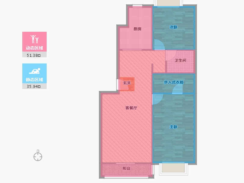 北京-北京市-远洋自然-78.87-户型库-动静分区