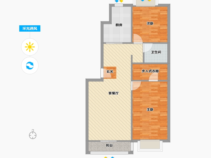 北京-北京市-远洋自然-78.87-户型库-采光通风