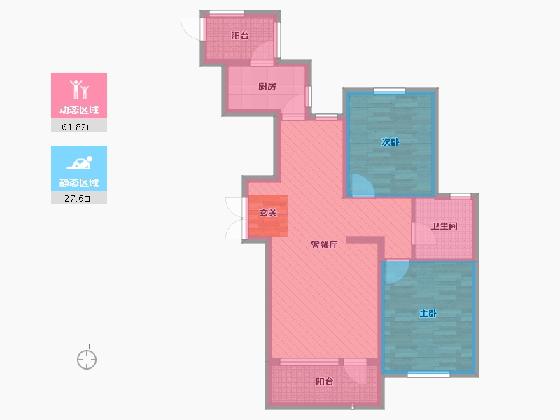 辽宁省-锦州市-御澜山-78.25-户型库-动静分区