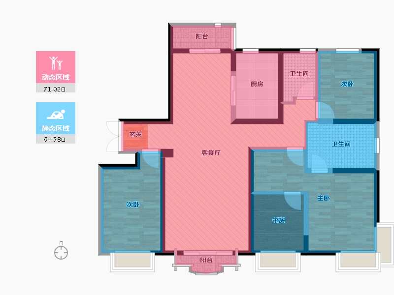 甘肃省-天水市-天庆-118.38-户型库-动静分区