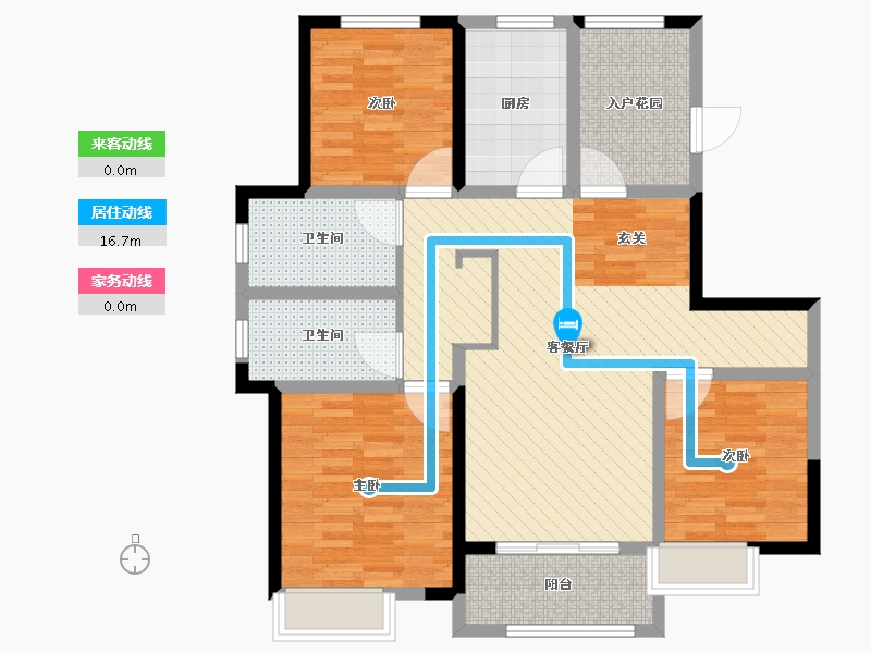 上海-上海市-知音苑-98.40-户型库-动静线