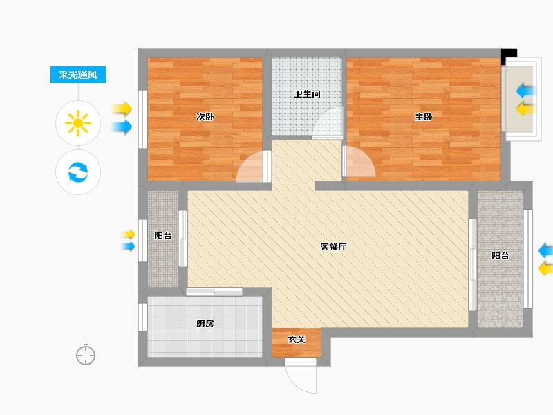 甘肃省-定西市-龙湾半岛3期-70.93-户型库-采光通风