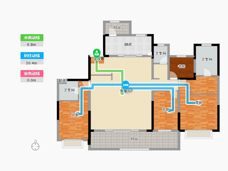 江苏省-南通市-蝶湖世界湾-184.00-户型库-动静线