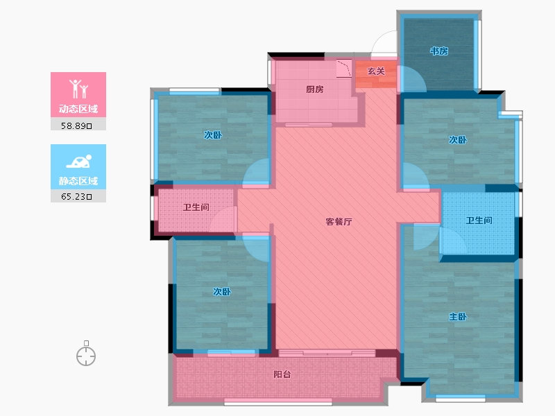 广西壮族自治区-柳州市-彰泰红-107.80-户型库-动静分区