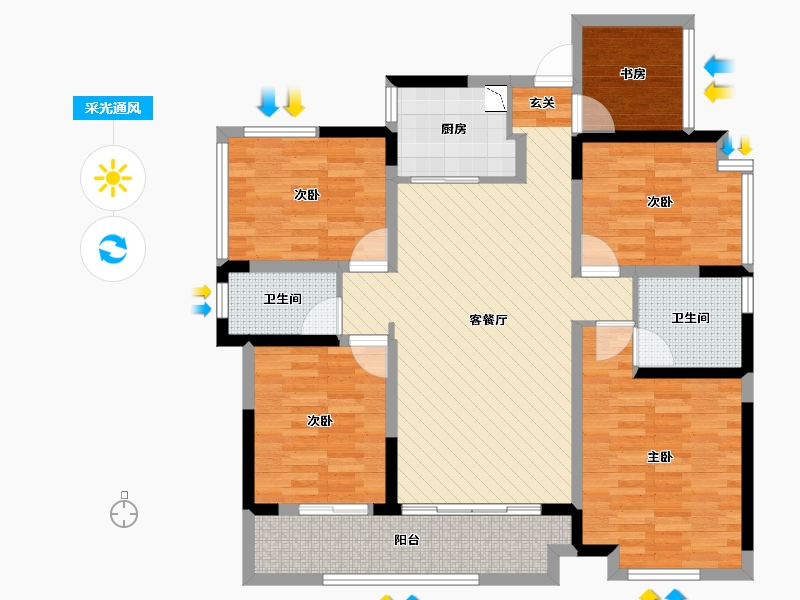 广西壮族自治区-柳州市-彰泰红-107.80-户型库-采光通风