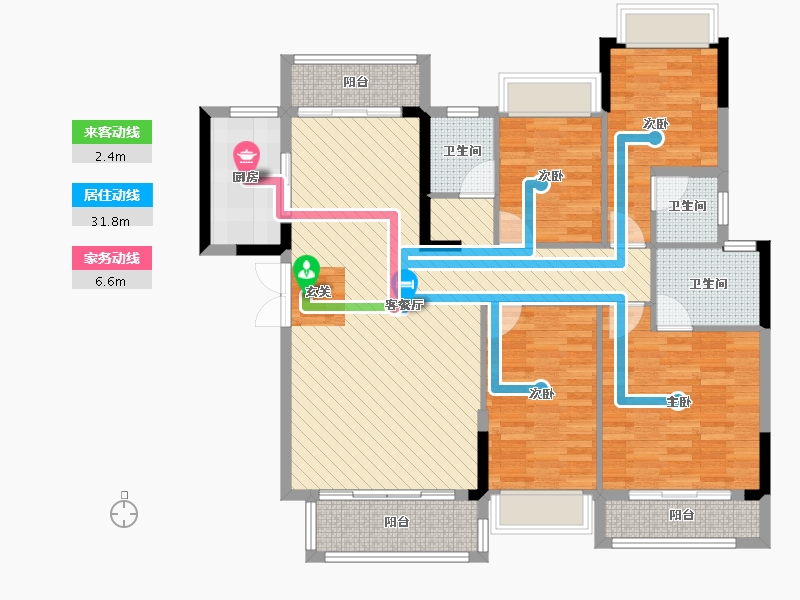 广东省-梅州市-宁江新城六期-116.01-户型库-动静线