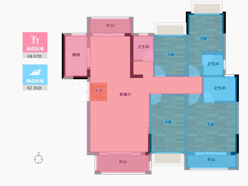 广东省-梅州市-宁江新城六期-116.01-户型库-动静分区