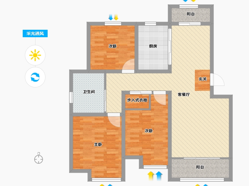 新疆维吾尔自治区-哈密地区-阅海湾-93.12-户型库-采光通风