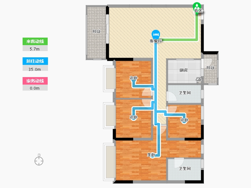 广东省-云浮市-百合花城二期-116.82-户型库-动静线