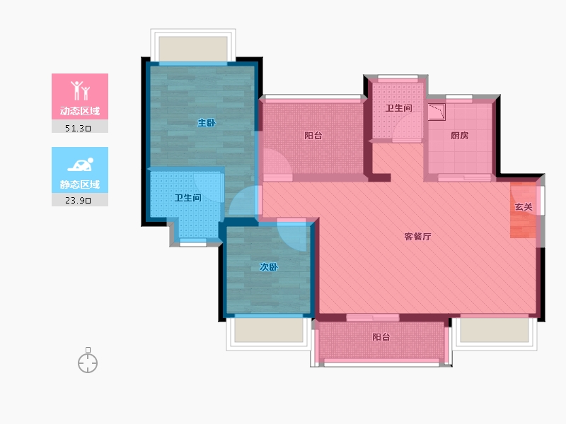 广东省-深圳市-中熙君南山-64.47-户型库-动静分区