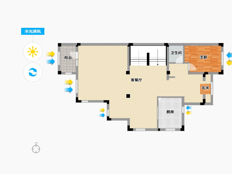 浙江省-杭州市-滨江东方海岸-127.14-户型库-采光通风