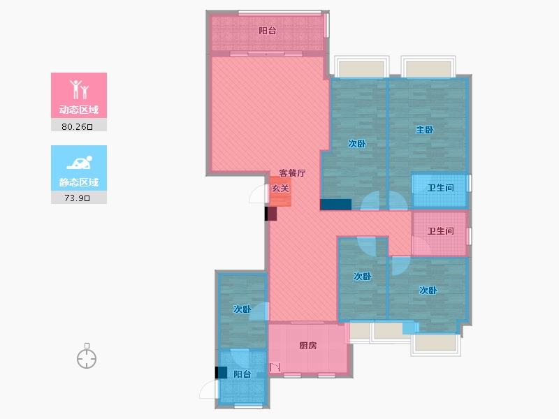 广东省-揭阳市-普宁尚东一品-138.68-户型库-动静分区