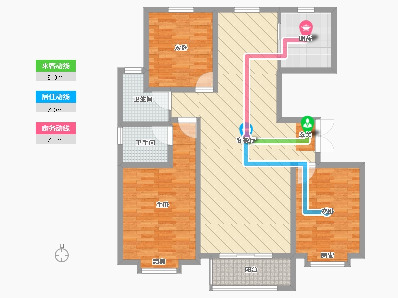 山西省-运城市-华晋佳苑-101.79-户型库-动静线