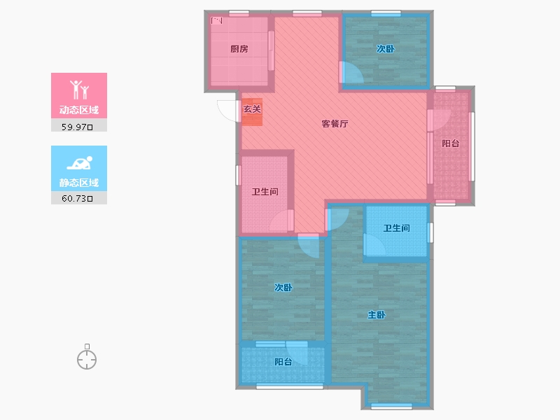 山东省-青岛市-海滨御苑-105.00-户型库-动静分区