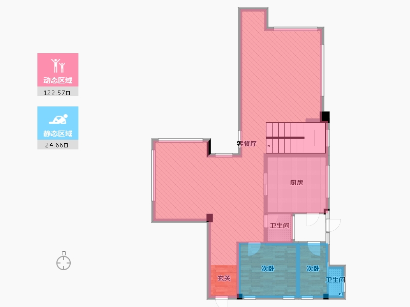 广东省-珠海市-华发水郡别墅-133.24-户型库-动静分区