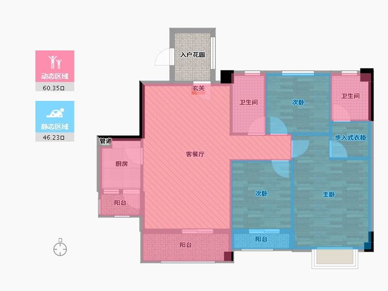 贵州省-毕节市-樽憬财富广场-99.64-户型库-动静分区