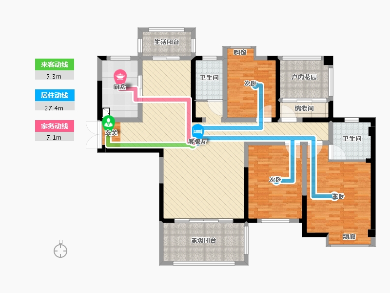 湖南省-永州市-佳信御珑湾-123.29-户型库-动静线