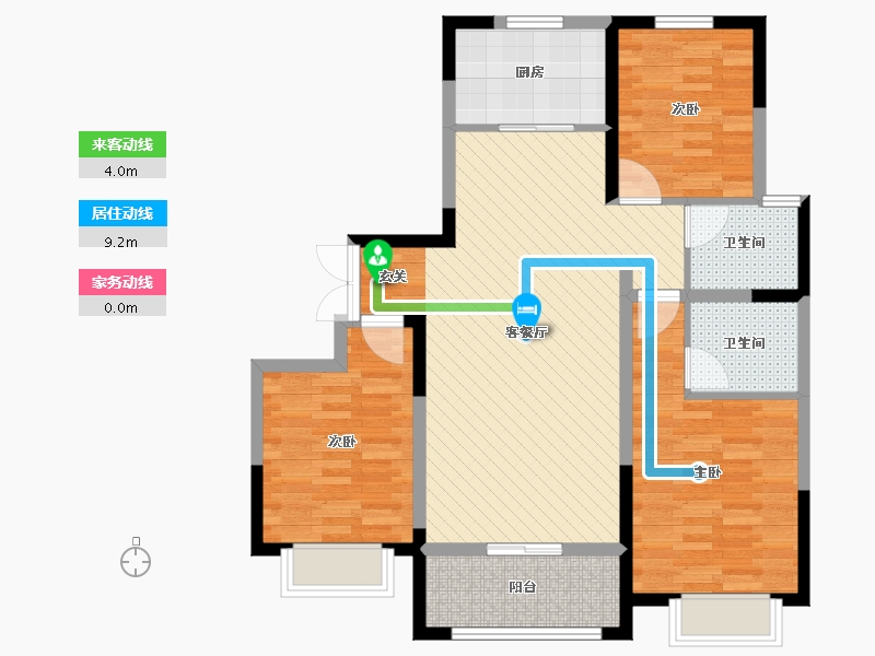 山东省-济宁市-名仕城-91.74-户型库-动静线