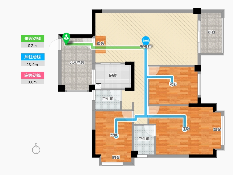 广西壮族自治区-南宁市-广场新城-103.04-户型库-动静线