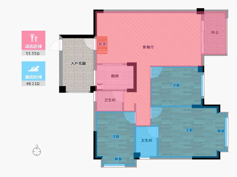 广西壮族自治区-南宁市-广场新城-103.04-户型库-动静分区