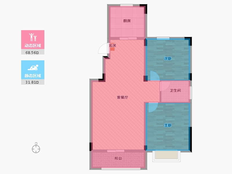 江苏省-苏州市-普禧观澜-90.00-户型库-动静分区