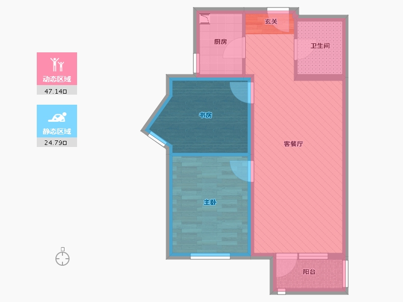 北京-北京市-冠华苑-63.25-户型库-动静分区