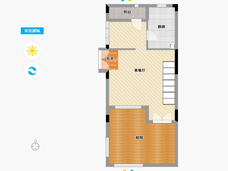 辽宁省-大连市-万科溪之谷别墅-68.30-户型库-采光通风