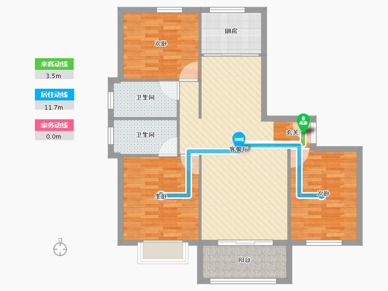 河北省-唐山市-塞纳城邦-88.08-户型库-动静线