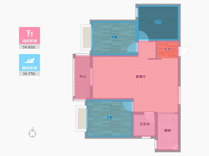 山西省-运城市-西建天茂城-81.67-户型库-动静分区