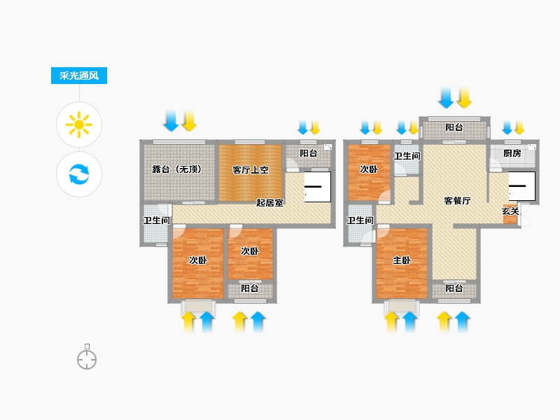 河南省-周口市-辅仁.森林湖畔-188.02-户型库-采光通风