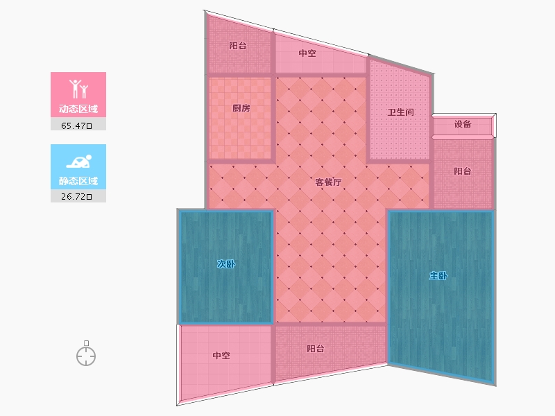 浙江省-嘉兴市-海盐贝沙港湾05-92.2-84.72-户型库-动静分区