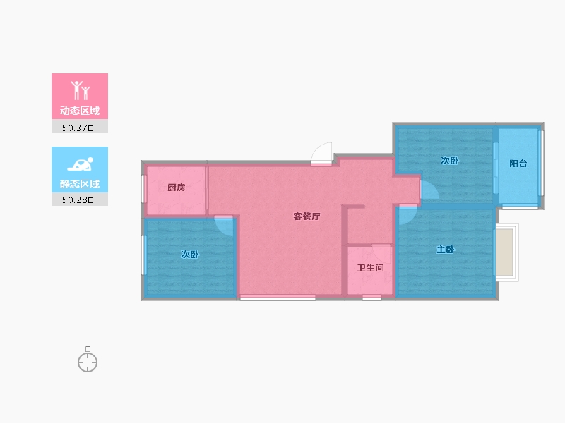 山东省-日照市-怡学佳苑-89.99-户型库-动静分区