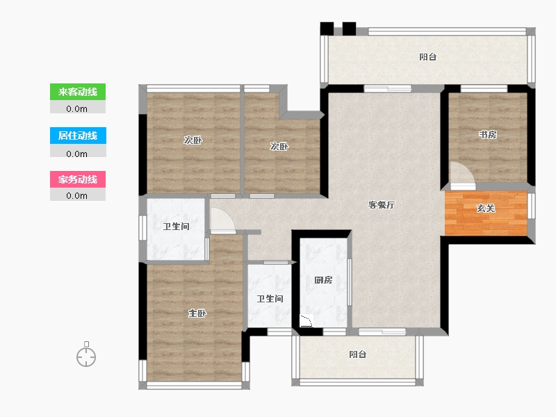 广西壮族自治区-南宁市-天健和府-96.55-户型库-动静线