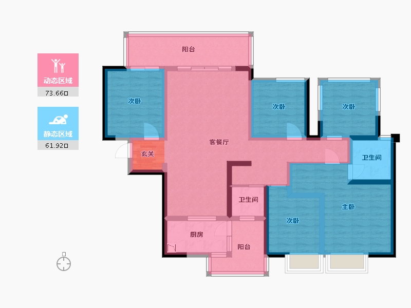 广西壮族自治区-南宁市-路桥壮美山湖-119.21-户型库-动静分区