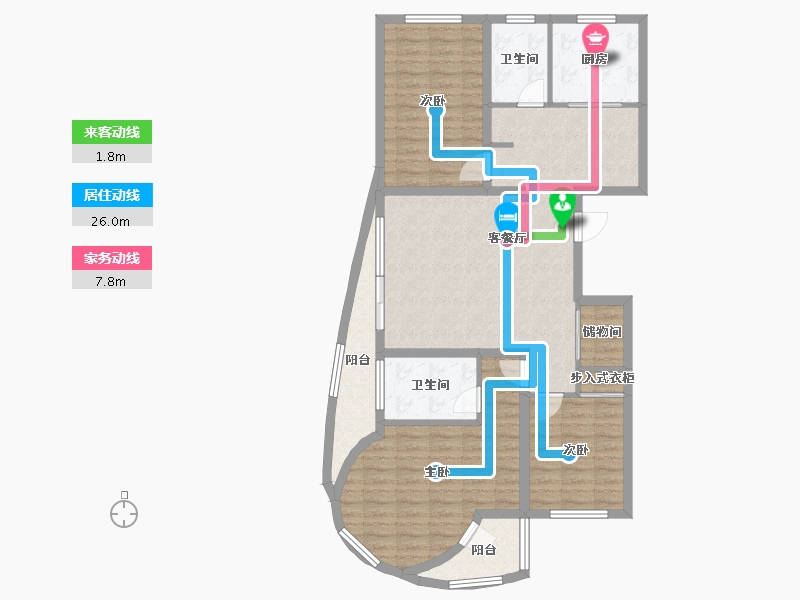 山东省-潍坊市-金东世纪城-110.00-户型库-动静线