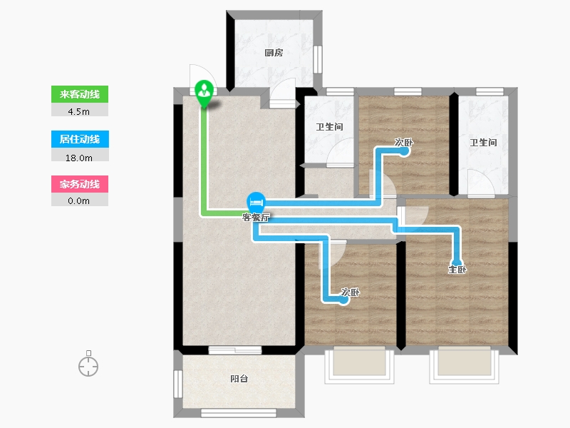 河南省-郑州市-中海湖滨世家-73.23-户型库-动静线