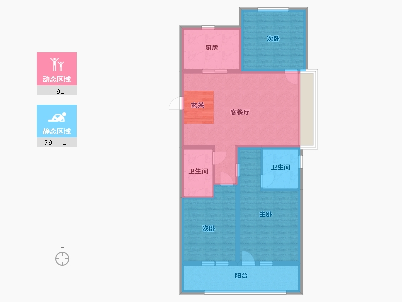 山东省-青岛市-海尔产城创衡山学府-92.80-户型库-动静分区