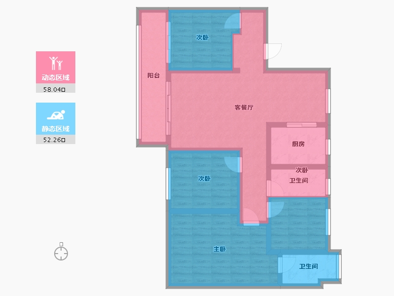 山东省-济南市-玖唐府-97.66-户型库-动静分区